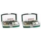 Bosch 32tlg. Schrauberbit-Set (PH-, PZ-, Hex-, T-, TH-, S-Bit, Zubehör Bohrschrauber und Schraubendreher) (Packung mit 2)