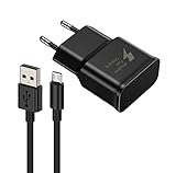 Ladegerät Samsung Galaxy S7 Edge Schnellladegerät ladekabel für Samsung Galaxy S7 S6 Edge S4 S3 A6 J7 J6 J5 J3 Note5/4/2 Tab S Tab S2, AFC USB Charger mit Micro USB 2.0 Ladekabel Schnellladekabel 2