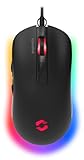 Speedlink TAUROX Gaming Maus mit Kabel - konfigurierbare RGB Beleuchtung, 5 programmierbare Tasten, zwei DPI-Schalter bis 7.200 dpi, kabelgebunden, stoffummanteltes Kabel, schw