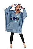 Disney Oversize Pullover Damen, Lilo und Stitch Kuschel Kapuzenpullover Damen und Teenager - Geschenke für Frauen (Blau)