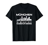 München Skyline Koordinaten GPS Geographie Silhouette Bayern T-S