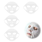 Gesichtsmaske Frauen, JANDH 4 Stücke Silikon Gesichtsmasken, Wiederverwendbare Silikon Maske, Weich und Hautfreundlich, Verlangsamt die Verdunstung der Mask