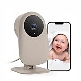 Nooie Nooie Smart Baby Monitor mit Weinen Erkennung, Video Baby Cam und Audio 1080P Nachtsicht Bewegungs- und Geräuscherkennung WiFi Kamera für Nanny Überwachung, funktioniert mit Alex