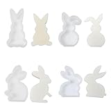 GuoQiao 4 Stück Kaninchen-Silikonform zum Selbermachen, 3D-Tier, Aromatherapie, Kerze, Gips, Seife, Formen, handgefertigt, Schokolade, Kuchendekorationswerkzeug