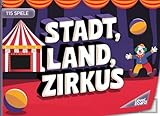 Stadt, Land, Zirkus – 115 Spiele: Stadt, Land, Zirkus – Spielblock für Artistik-Fans | Geschenkidee für Zirkusliebhaber, Dompteure, Clowns - Quiz Spiel Maneg