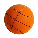 Chagoo Silent Basketball, Silent Basketball Dribbling Indoor, Size 3/5/7 Basketball, Suitable for 3-5/5-10/over 10 Years Old, with Basketball Hoop and Net Bag (18CM(3-5years Old), Orange)