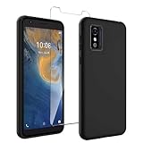 JDXHFF Hülle Kompatibel mit ZTE Blade L9 (5.0') Schwarz und Panzerglas Displayschutzfolie - Schutzhülle Weich Silikon Flexibel TPU Tasche Case Black
