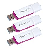 Philips 3 Pack USB Super-Speed Stick 64GB Memory USB 3.0 Flash Drive Snow Edition for PC, Laptop, Computer Data Storage 3 x 64 GB Reads up to 100MB/