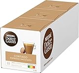 NESCAFÉ Dolce Gusto Cortado Espresso Macchiato I 48 Kaffeekapseln, Robusta und Arabica Bohnen, Spanischer Milchkaffee, Ein Hauch Cremigkeit, Aromaversiegelte Kapseln, 3er Pack (3x16 Kapseln)