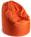 Sitzsack Comfort Max für Erwachsene und Kinder - Bean Bag zum Lesen, Spielen, Chillout, Entspannen, Gamer-Stuhl - Sitzpouf mit Polystyrolfüllung - Bodenkissen - Orang