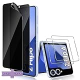 Vanrain Sichtschutz für Samsung Galaxy Z Flip 6 / Galaxy Z Flip 7 FE, 2+2 Stück Schutzglas für Panzerglas und Hydrogel Anti Spy Schutzfolie, 9H Härte HD