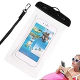 Jingmiger Wasserdichte Tasche für Telefon, Kursteiltasche, transparent, Touchscreen, mit Umhängeband, für Schwimmen, Rafting, Boot, Tauchen, Kajakfahren, Ang