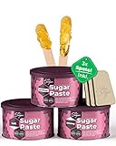 3er Set Sugaring Paste Mrs. Sugar 3x Spatel, Zuckerpaste Haarentfernung je 550g Soft, Medium, Strong mit 3 Spatel (3er Mix)