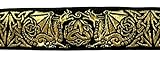 10m Keltische Borte Webband 50mm breit Farbe: Schwarz-Gold 50027-swg