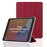 Hama Hülle für Apple iPad 2021 / 2020 / 2019 10.2' (aufklappbares Case für Apple Tablet 10,2 Zoll Gen. 7/8/9, Schutzhülle mit Standfunktion, transparente Rückseite, magnetisches Cover)