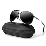 MXNXEU Sonnenbrille Herren Fahrerbrille Polarisiert Schwarz Polarisierte Sonnenbrille Herren Outdoor Vintage Unisex UV400 Fahren Sonnenbrille-Schwarze/