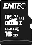 EMTEC Gold+ microSDHC 16GB Bis zu 21MB/s Class10 Speicherk