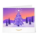 Amazon.de Gutschein zum Drucken (Weihnachtsbaum in Winterlandschaft)