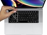 MyGadget Tastaturschutz AZERTY für Apple MacBook Pro 14 & 16 Zoll (ab 2021 - M1) Air 13' (ab 2022 - A2681 M2) Air 15 (ab 2023 - A2941) - Folie für französische Tastatur - Keyboard Cover Schw