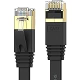 Cat 7 Ethernet-Kabel, 10,7 m, High Speed, 10 Gbit/s, 600 MHz, geschirmtes Ethernet-Kabel, LAN-Kabel mit RJ45, wetterfest, flach, Internet-Netzwerk-Patchkabel, schnelles LAN-Kabel für Gaming, PS5/4/3,