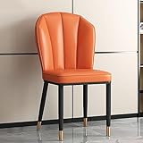 Mid Century Gold Esszimmerstühle - Moderne Polsterstühle Küche mit Kunstleder Metallbeinen - Elegante Beistellstühle für E