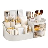 ZADIKO Kosmetik-Aufbewahrungsbox,Make-up-Aufbewahrungsvitrine für den Schreibtisch | Staubdichte Tisch-Make-up-Organisationsbox für Schminktisch, Wohnzimmer, B