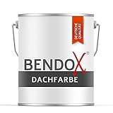 Dachbeschichtung 1l Schwarz, seidenmatt - Dachfarbe für Beton, Ziegel, Holz, Eternit - hohe Deckkraft, schnelle Trocknung, UV- und Wetterfest, wasser- und schmutzabweisend - BENDOX DX-300