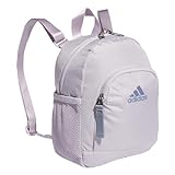 adidas Unisex-Erwachsene Linear klein Reisetasche Mini Rucksack Tasche, Silver Dawn Grey/Silver Violet Purple, Einheitsgröß