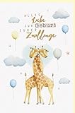 Skorpion Glückwunschkarte Geburt Zwillinge Geburt Motiv Giraffen - mit Umschlag