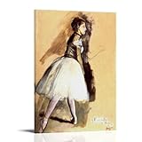 Miogyu Edgar Degas Artwork - Tänzerin stehend (Studium) Druck Poster Wandkunst Bild Gemälde Leinwanddrucke Kunstwerke Schlafzimmer Wohnzimmer Dekor 40 x 60