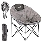 Skandika Moonchair Kupari | Foldable Camping Chair, 150 kg User Weight, Softly Padded, Carry Bag, Comfortable Camping Chair, Folding Chair | Outdoor, Garden, Balcony