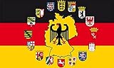 Deutschland Adler und 16 Bundesländer Wappen Fahne Flagge Grösse 1,50x0,90