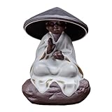 BESTonZON 1 Set Zen-Master-Filtertee Baby-Buddha-Figur Lose Teeblätter Kleine Mönchsfigur Mönchsstatue Lose Teesiebe Tee-Ei Zisha-Teehaustier Porzellan-Teekanne Keramik