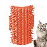 Suphyee Selbstreinigende Katzenhaarbürste - Kratzecke für Katzen mit hoher Elastizität | Haustierhaar-Reinigungsbürste mit runden Kammzähnen für Katzen und H