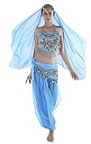 Seawhisper 1001 Nacht Kostüm Damen Kostüme Jasmin Jeannie Orient Prinzessin Bauchtänzerin Haremsdame Faschingskostüme Fasching