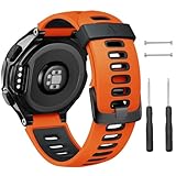 XJEIVJIC Für Forerunner 230 Watch Bands Black Buckle Sport Silicon Watch -Gurt -Austausch für Forerunner 230/220/235/620/630/735XT und Annäherung an S20/S6/S6 Smart Watch B