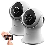 7links Überwachungs-Kameras: 2er-Set 2K-Pan-Tilt-Überwachungskameras, 360°, Nachtsicht, IP65, App (Überwachungskamera außen Alexa, Pan-Tilt-IP-Überwachungskamera, Funk Bewegungsmelder)