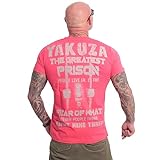 Yakuza Herren Prison T-Shirt, Geranium, 5XL