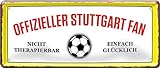 schilderkreis24 - Blechschilder OFFIZIELLER Stuttgart Fan Metallschild für Fußball Begeisterte Deko Artikel Schild Geschenkidee 28x12