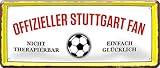 schilderkreis24 - Blechschilder OFFIZIELLER Stuttgart Fan Metallschild für Fußball Begeisterte Deko Artikel Schild Geschenkidee 28x12