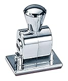 Wedo 872 Stema Datumstempel (mit Text Eingegangen/Erledigt Abdruckgröße 3 x 5 cm, verchromtes Metallgehäuse)