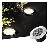 LED-Landschaftslampe, Erdlichter, runde eingebettete Stehlampe AC85-265V, wasserdichter Rasenlampenstrahler für den Außenbereich IP67, unterirdische Gartenlampe, für den Auffahrtsw