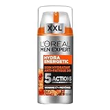 L'Oréal Men Expert XXL Gesichtspflege gegen müde Haut für Männer, Belebende Feuchtigkeitscreme 24H Anti-Müdigkeit, Gesichtscreme für Herren mit Vitamin C, Hydra Energy, [Amazon Exclusive], 1 x 100