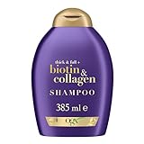 OGX Biotin & Collagen Shampoo (385 ml), kräftigendes Haarshampoo für feines & dünnes Haar, mit Vitamin B7 Biotin & Kollagen, ohne S