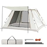 Anttyscar Quick Pitch Zelt für 3-4 Personen, DREI Sekunden zum Öffnen,210D Oxford Stoff wasserdichtes Zelt, wasserdicht, robust und leicht, wasserdicht für Camping