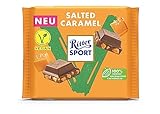 Ritter Sport Vegan Salted Caramel 100 g, Schokolade-Kuvertüre mit knusprigen & gesalzenen Karamell-Stückchen, leckere Tafelschokolade als ideale Mischung aus süßen und salzigen Snack