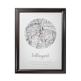 Wo alles begann Bild, Personalisiertes Poster mit Rahmen, Deko Stadtkarte, Bild mit Rahmen, Stadtplan Wandbild, Personalisierte Bilder, Einzugsgeschenke, Partnergeschenk, Einweihungsgeschenk, Wanddek