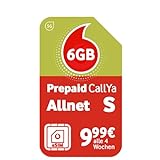 Vodafone Prepaid CallYa Allnet S eSIM | Jetzt noch mehr GB - 6 GB statt 4 GB Datenvolumen | 5G Netz | SIM-Karte ohne Vertrag | 1. Monat kostenlos | Telefon- & SMS-F