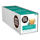 NESCAFÉ Dolce Gusto Flat White, 48 Kaffeekapseln, Arabica und Robusta Bohnen, Cremig-Milchiger Genuss, Kaffeekreation, Coffee-Shop Trend, Aromaversiegelte, 3er Pack (3x16 Kapseln)