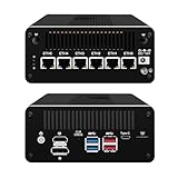 Glovary 12th Gen Firewall Micro Appliance Core i5 1240P Mini PC 12C16T, 8GB RAM 256GB NVMe SSD, 6 x i226V 2.5GbE LAN Router Ethernet Computer, USB3.2, TF, Type-C, Support Pfsense OPN